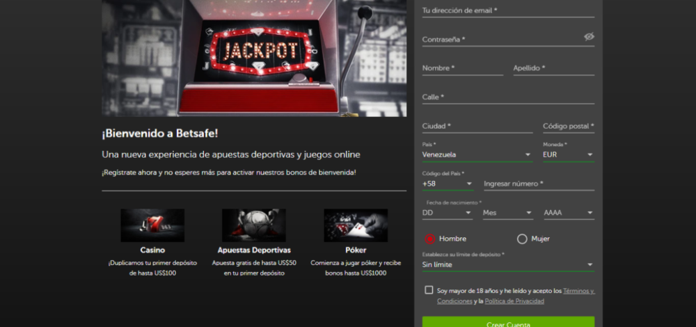 Registrarse Betsafe