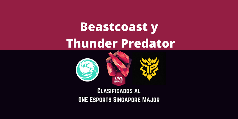 Beastcoast y Thunder Predator, representantes sudamericanos para apostar en Dota en ONE Esports Singapore Major