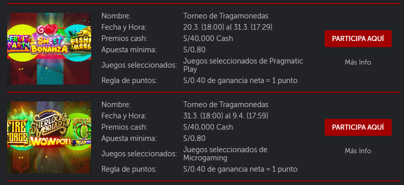 desafío de casino marzo 2021