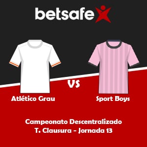Atlético Grau vs Sport Boys (29/09) | Pronósticos deportivos, previa y cuotas con Betsafe apuesta Perú