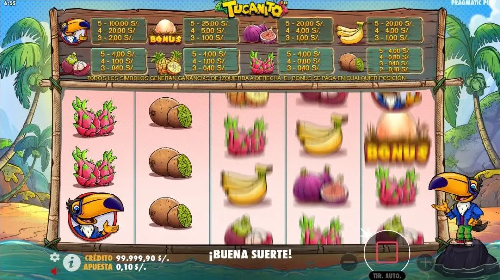 Juego de Tucanito en curso